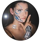 Tattoocrew 2 Tattoo Looks 'Death Metal' zum Aufkleben auf Gesicht,...