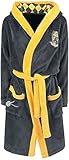 Harry Potter Hufflepuff Frauen Bademantel grau/gelb S-M 100% Polyester...