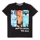 Pokemon Catch Them All Evolution T Shirt, Kinder, 116-170, Black,...