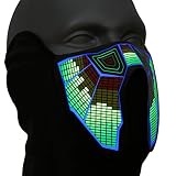 Ucult Soundaktivierte LED Equalizer Maske LED-Maske Festival Rave...