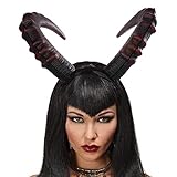 SOLUSTRE Halloween Dämon Hörner Stirnband OX Horn Gothic Steampunk...