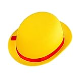 Widmann 32632 - Clown-Hut, für Kinder, Gelb-Rot, Melone aus Filz,...