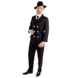 Fun Shack Schwarzes Gangster Kostüm für Herren, 20er Jahre Anzug -...