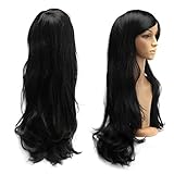 Dazone 70cm Karneval Perücke Schwarz. Lang Voll Cosplay Perücken,...