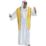 Scheich Kostüm Araber Scheichkostüm weiß XL (54) Orient...