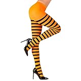 Widmann - Strumpfhose gestreift, 70 DEN, Karneval, Mottoparty