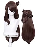 PWEINCY Braune Langhaarperücke für Beidou Genshin Impact Cosplay,...