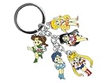 Sailor Moon Schlüsselanhänger mit 5 Chibi Figuren der Sailor...