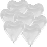 Herz Luftballons weiß Herzballons 25 Stück, Helium Ballons, Ø 30cm,...