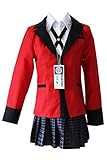 NoryNick Kakegurui Kostüm Yumeko Jabami Cosplay Hyakkaou Schuluniform...
