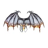 PRETYZOOM Drachen Kostüm Flügel Schwarz Flügel Teufel Dinosaurier...