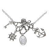 Widmann 46749 - Halskette, Krake mit Talismanen, Schmuck, Halsband,...