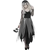 NET TOYS Zombiebraut Kostüm Gothicbraut Halloween XL (46/48)...