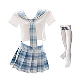 Schulmädchen-Outfits, japanischer karierter Faltenrock, JK-Uniform,...