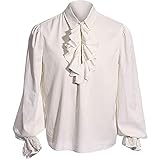 Feynman Herren Mittelalter Piraten Hemd Gothic Steampunk Kostüm...