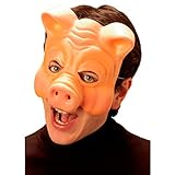 NET TOYS Schwein Halbmaske Schweinemaske hautfarbend Schwein Maske...