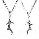 Paar Halskette, 2 Stück Teufels Engel Halskette für Damen Herren,...