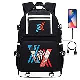 EDMKO Rucksack Anime Schulrucksack Darling in The FRANXX Schultasche...
