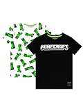 Minecraft T-Shirt 2 Pack Jungen Gaming-T-Shirts für Kinder Mehrfarbig...