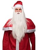 Perücke + Bart + Mütze Weihnachtsmann Nikolaus Santa Claus glatt...