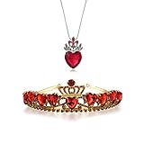 hengkaixuan Evie Red Heart Tiara and Necklace Descendants Red Heart...