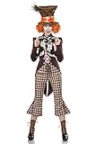 shoperama Super Deluxe Mad Hatter Damen Kostüm Verrückter Hutmacher...