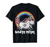 Süßes Death Metal Unicorn Punker Punk Musik Einhorn T-Shirt