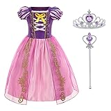 Foierp Prinzessin Rapunzel Kostüm Kinder - Mädchen Prinzessin Kleid...