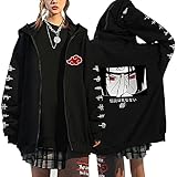 Vocha Anime Kleidung Itachi Akatsuki Kapuzenjacke Zip-up Hoodie...