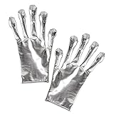 Widmann 68597 - Alien-Handschuhe, Silber, Außerirdischer, Weltall,...