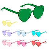 Cosy Living 8 Paar Herz Sonnenbrille Partybrille Set, Retro...