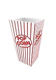 Henbrandt 10 Stück Popcorn Boxen Popcorntüten Rot, Pappe für Snacks...