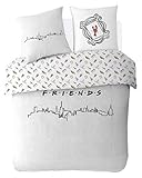 Friends Bettwäsche, 200 x 200 cm, 100% Baumwolle, weiß, 200 x 200 cm