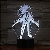 Uzumaki LED-Lampe Naruto Bijuu-Modus Farbwechsel USB Nachtlicht und...