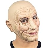 Opa Maske lustiger alter Mann mit Falten und Glatze für Herren...