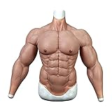 XBSXP Silikon Muskelanzug Realistischer Halbkörper Muskel Brust Bauch...