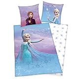 Klaus Herding GmbH Disney Eiskönigin ELSA Wende Bettwäsche Set 80x80...