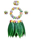 PIXHOTUL 5 stücke Blatt Hula Rock und Hawaiian Leis Set, Hula Rock +...