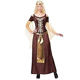Widmann - Kostüm Wikingerin, Kleid und Kopfschmuck, Kelten, Gallier,...