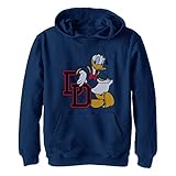 Disney Characters Donald College DD Boy's Hooded Pullover Fleece, Navy...