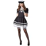 dressforfun 900505 Damenkostüm Navy Lady, Figurbetontes Marinekostüm...