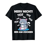 Gamer Spruch Gaming Katze Gaming Headset Gamer Nerd T-Shirt