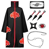 Kitimi Akatsuki Mantel für Kinder Erwachsener, 8 Stück Unisex Itachi...