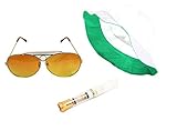 Fear & Loathing Las Vegas Hut + orangefarbene Bernstein-Sonnenbrille +...