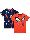 Marvel Jungen Spider-Man T-Shirt 2er Packung Tageskleidung für Kinder...