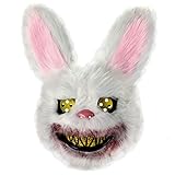 UNOLIGA Halloween Maske Horror Hasenmaske, Gruselige Halloween Maske...