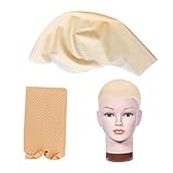 PFLYPF 1-Glatzkopf, Latexkappe, mit 1-Haarnetz, für Mottopartys,...