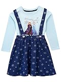 Disney Mädchen Die Eiskönigin Trägerkleid und Top Frozen Blau 110
