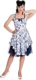 Hell Bunny Damen Kleid Felicity Cameo Retrokleid Weiß M