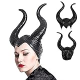 VADOO Halloween Latex Maleficent Hut Hörner Böse Königin Custume...